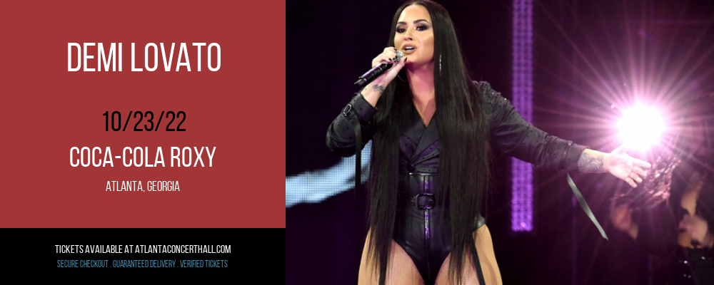 Demi Lovato at Coca-Cola Roxy tickets Demi Lovato at Coca-Cola Roxy