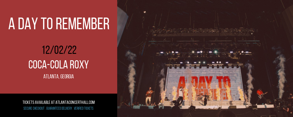 A Day To Remember at Coca-Cola Roxy tickets A Day To Remember at Coca-Cola Roxy