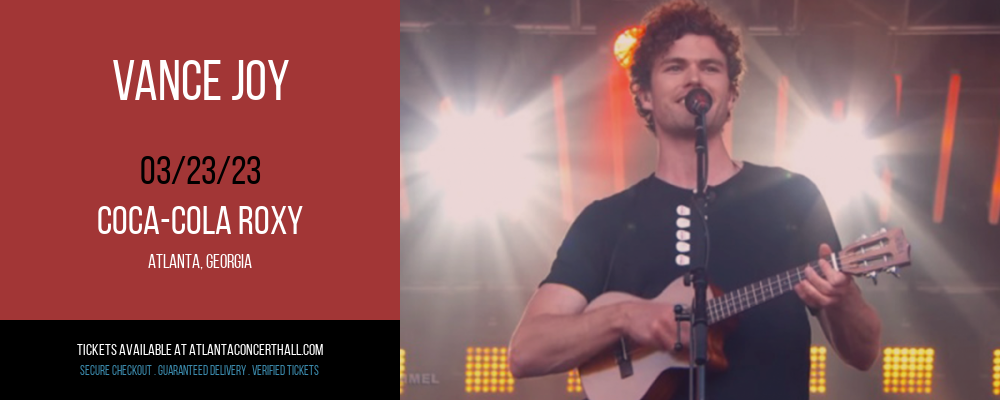 Vance Joy at Coca-Cola Roxy tickets Vance Joy at Coca-Cola Roxy