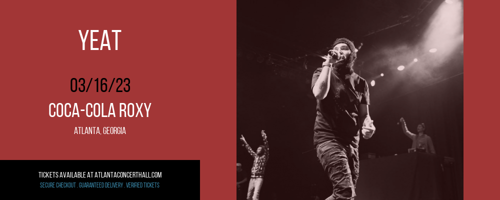 Yeat at Coca-Cola Roxy tickets Yeat at Coca-Cola Roxy