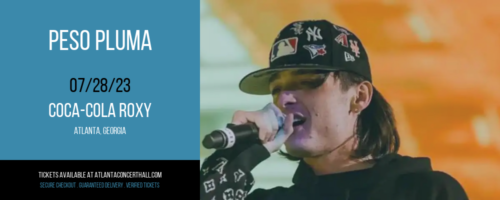 Peso Pluma at Coca-Cola Roxy tickets Peso Pluma at Coca-Cola Roxy