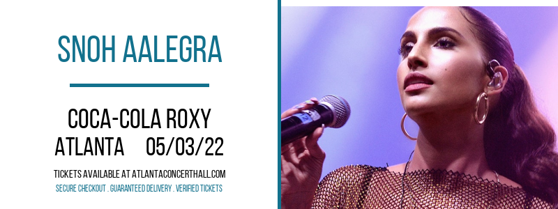 Snoh Aalegra at Coca-Cola Roxy tickets Snoh Aalegra at Coca-Cola Roxy