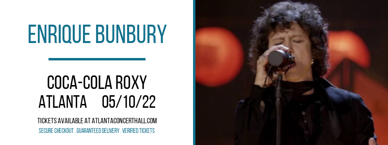 Enrique Bunbury at Coca-Cola Roxy tickets Enrique Bunbury at Coca-Cola Roxy