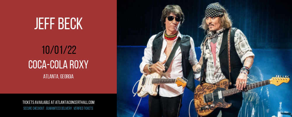 Jeff Beck at Coca-Cola Roxy tickets Jeff Beck at Coca-Cola Roxy