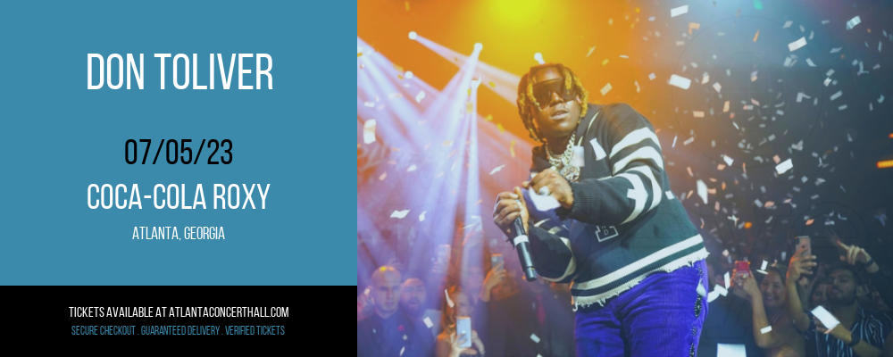 Don Toliver at Coca-Cola Roxy tickets Don Toliver at Coca-Cola Roxy