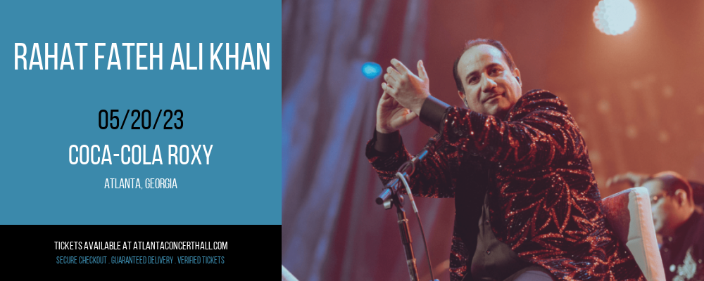 Rahat Fateh Ali Khan at Coca-Cola Roxy tickets Rahat Fateh Ali Khan at Coca-Cola Roxy
