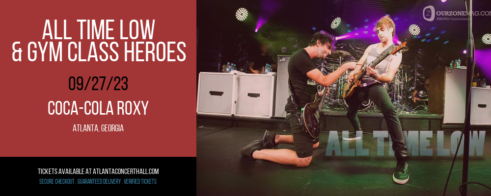 All Time Low & Gym Class Heroes at Coca-Cola Roxy tickets All Time Low & Gym Class Heroes at Coca-Cola Roxy